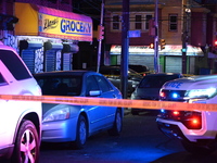 One person is killed and four other people are wounded in a mass shooting in the Hunting Park neighborhood of Philadelphia, Pennsylvania, Un...