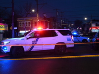 One person is killed and four other people are wounded in a mass shooting in the Hunting Park neighborhood of Philadelphia, Pennsylvania, Un...