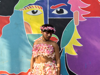 A participant attends the Rainbow Pride Walk, an event promoting gay, lesbian, bisexual, and transgender rights, in Kolkata, India, on Decem...