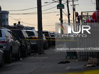 One person is killed and four other people are wounded in a mass shooting in the Hunting Park neighborhood of Philadelphia, Pennsylvania, on...