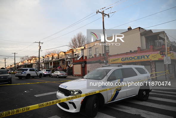 One person is killed and four other people are wounded in a mass shooting in the Hunting Park neighborhood of Philadelphia, Pennsylvania, on...