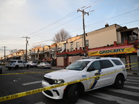 One person is killed and four other people are wounded in a mass shooting in the Hunting Park neighborhood of Philadelphia, Pennsylvania, on...