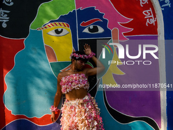 Participants from the LGBTQ+ community are seen dressed in various attire during the annual pride walk in Kolkata, India, on December 15, 20...