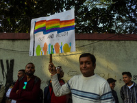 The LGBTQ+ community of Kolkata holds their annual Pride walk in Kolkata, India, on December 15, 2024. (