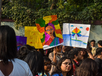 The LGBTQ+ community of Kolkata holds their annual Pride walk in Kolkata, India, on December 15, 2024. (