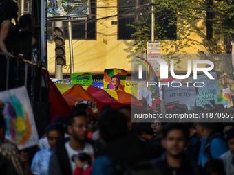 The LGBTQ+ community of Kolkata holds their annual Pride walk in Kolkata, India, on December 15, 2024. (