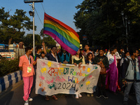 The LGBTQ+ community of Kolkata holds their annual Pride walk in Kolkata, India, on December 15, 2024. (