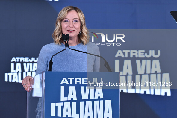 Giorgia Meloni, President of the Council of Ministers, participates in the Atreju event, the Brothers of Italy party, at the Circus Maximus...