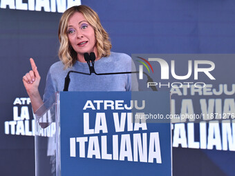 Giorgia Meloni, President of the Council of Ministers, participates in the Atreju event, the Brothers of Italy party, at the Circus Maximus...