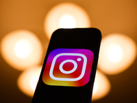 Instagram logo displayed on a phone screen is seen in this illustration photo taken in Poland on December 15, 2024. (