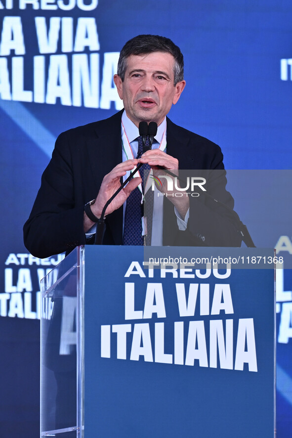 Maurizio Enzo Lupi, Deputy and President of Noi Moderati, participates in the Atreju event, the Brothers of Italy party, at the Circus Maxim...