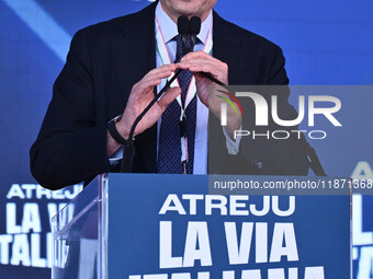 Maurizio Enzo Lupi, Deputy and President of Noi Moderati, participates in the Atreju event, the Brothers of Italy party, at the Circus Maxim...