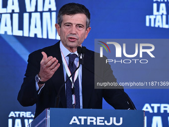 Maurizio Enzo Lupi, Deputy and President of Noi Moderati, participates in the Atreju event, the Brothers of Italy party, at the Circus Maxim...