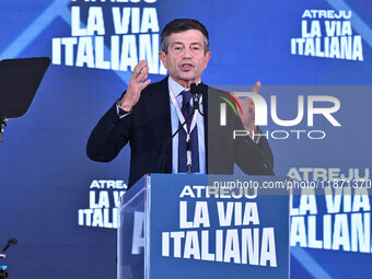 Maurizio Enzo Lupi, Deputy and President of Noi Moderati, participates in the Atreju event, the Brothers of Italy party, at the Circus Maxim...