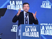 Maurizio Enzo Lupi, Deputy and President of Noi Moderati, participates in the Atreju event, the Brothers of Italy party, at the Circus Maxim...