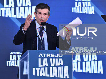 Maurizio Enzo Lupi, Deputy and President of Noi Moderati, participates in the Atreju event, the Brothers of Italy party, at the Circus Maxim...