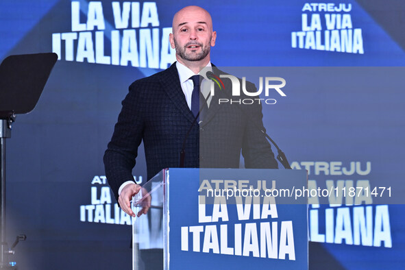 Nicola Procaccini, Co-President of the ECR Group in the European Parliament, participates in the Atreju event, the Brothers of Italy party,...