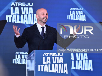 Nicola Procaccini, Co-President of the ECR Group in the European Parliament, participates in the Atreju event, the Brothers of Italy party,...