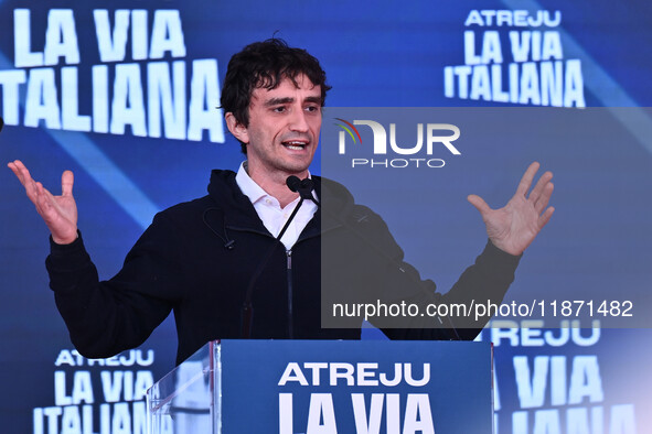 Galeazzo Bignami, Fratelli d'Italia Group Leader of the Chamber of Deputies, participates in the Atreju event, the Brothers of Italy party,...