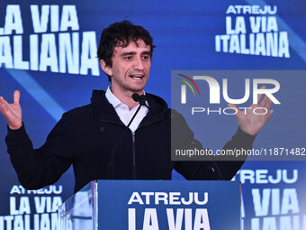 Galeazzo Bignami, Fratelli d'Italia Group Leader of the Chamber of Deputies, participates in the Atreju event, the Brothers of Italy party,...