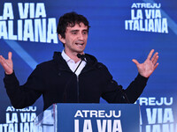 Galeazzo Bignami, Fratelli d'Italia Group Leader of the Chamber of Deputies, participates in the Atreju event, the Brothers of Italy party,...