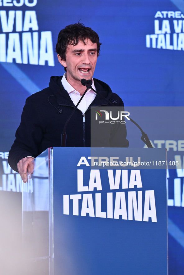 Galeazzo Bignami, Fratelli d'Italia Group Leader of the Chamber of Deputies, participates in the Atreju event, the Brothers of Italy party,...