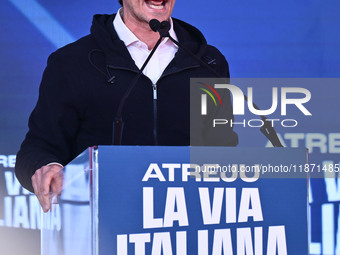 Galeazzo Bignami, Fratelli d'Italia Group Leader of the Chamber of Deputies, participates in the Atreju event, the Brothers of Italy party,...