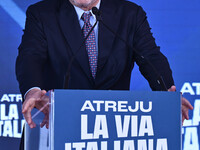 Paolo del Debbio, a journalist, participates in the Atreju event, the Brothers of Italy party, at the Circus Maximus in Rome, Italy, on Dece...