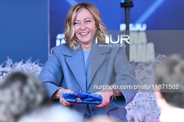 Giorgia Meloni, President of the Council of Ministers, participates in the Atreju event, the Brothers of Italy party, at the Circus Maximus...