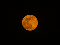 A view of full moon in Tehatta, INda, on December 15, 2024. (