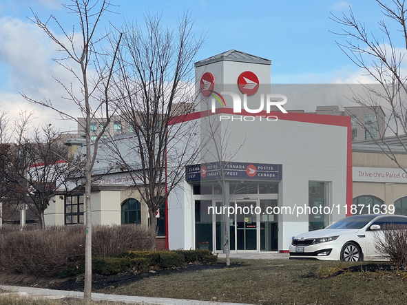 A Canada Post office is seen in Richmond Hill, Ontario, Canada, on December 15, 2024. Canada Post stops delivering mail across the country a...