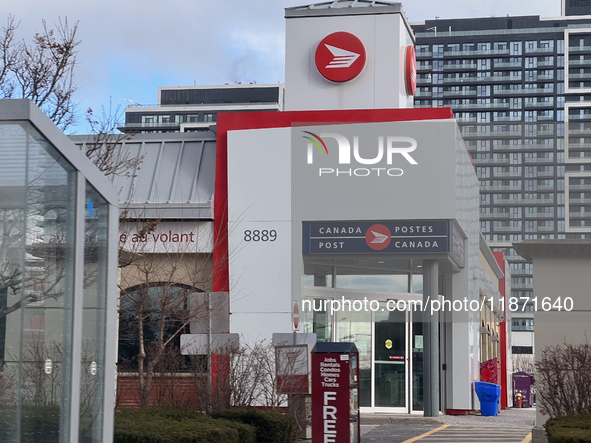 A Canada Post office is seen in Richmond Hill, Ontario, Canada, on December 15, 2024. Canada Post stops delivering mail across the country a...