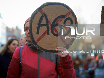 Between 100 and 1500 people gather in Toulouse, France, on December 15, 2024, against a non-administrative court ruling of the Administrativ...