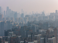 High-rise buildings are seen in downtown Chongqing, China, on December 15, 2024. (