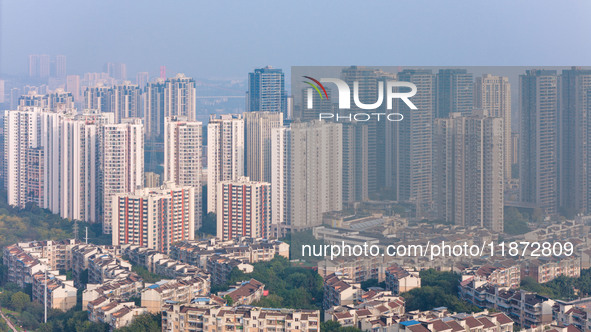 High-rise buildings are seen in downtown Chongqing, China, on December 15, 2024. 