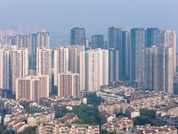 High-rise buildings are seen in downtown Chongqing, China, on December 15, 2024. (