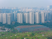 High-rise buildings are seen in downtown Chongqing, China, on December 15, 2024. (