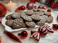 Hazelnut cocoa shortcake Christmas cookies are in Toronto, Ontario, Canada, on December 15, 2024. (