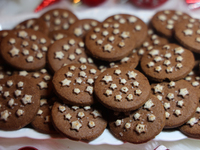 Hazelnut cocoa shortcake Christmas cookies are in Toronto, Ontario, Canada, on December 15, 2024. (