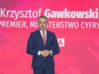 Krzysztof Gawkowski (Polish Minister of Digital Affairs) delivers a speech during the congress of the left-wing party ''Lewica'' where the p...