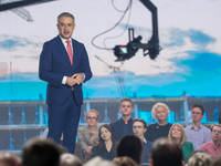 Krzysztof Gawkowski (Polish Minister of Digital Affairs) delivers a speech during the congress of the left-wing party ''Lewica'' where the p...