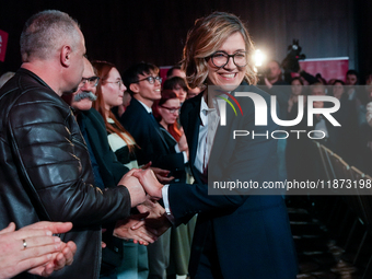 Magdalena Biejat (Candidate for the Office of President of the Republic of Poland) during the congress of the left-wing party ''Lewica'' whe...