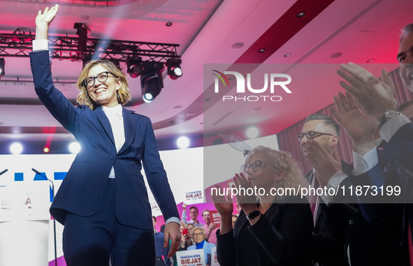 Magdalena Biejat (Candidate for the Office of President of the Republic of Poland) during the congress of the left-wing party ''Lewica'' whe...