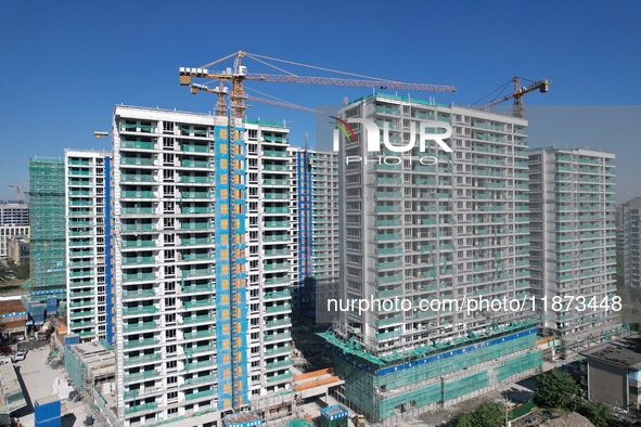 A newly built residential complex is shown in Hangzhou, China, on December 16, 2024. 