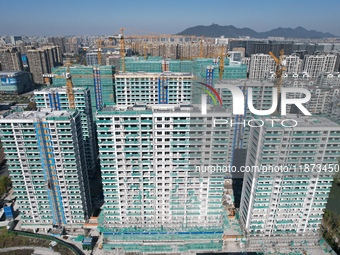 A newly built residential complex is shown in Hangzhou, China, on December 16, 2024. (