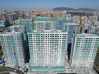 A newly built residential complex is shown in Hangzhou, China, on December 16, 2024. (