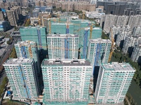 A newly built residential complex is shown in Hangzhou, China, on December 16, 2024. (