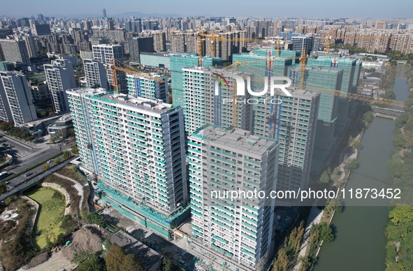 A newly built residential complex is shown in Hangzhou, China, on December 16, 2024. 