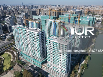 A newly built residential complex is shown in Hangzhou, China, on December 16, 2024. (