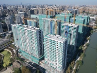 A newly built residential complex is shown in Hangzhou, China, on December 16, 2024. (